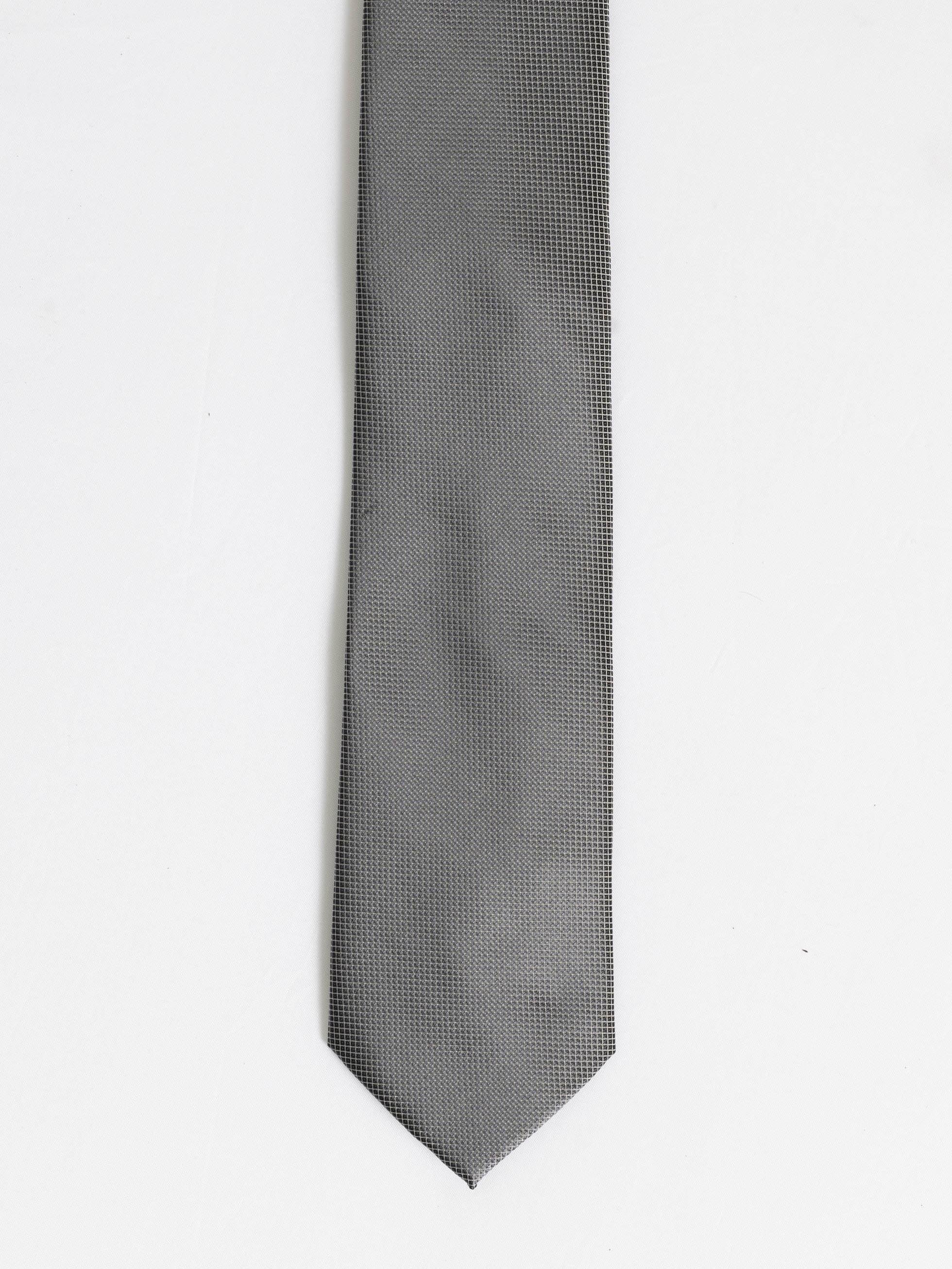 CORBATA JACQUARD GRIS - 1