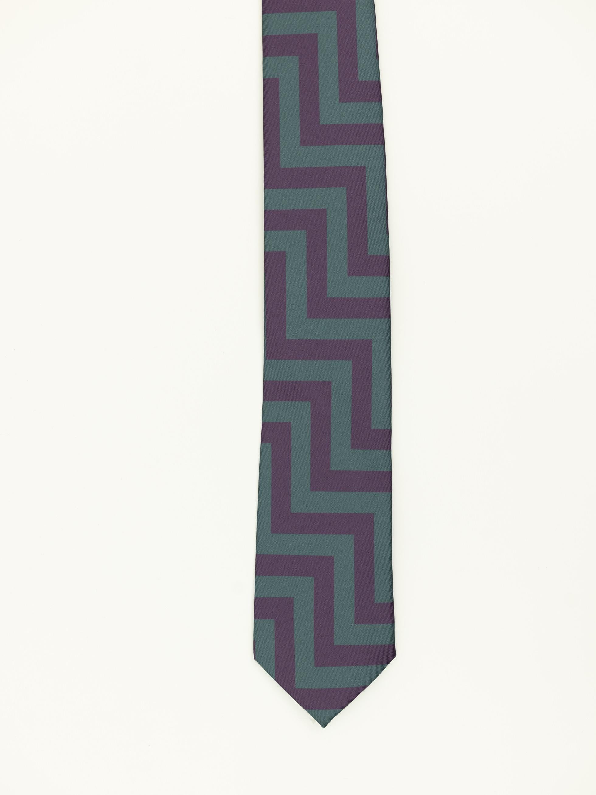 CORBATA PRINT GEOMETRICO VERDE - 1