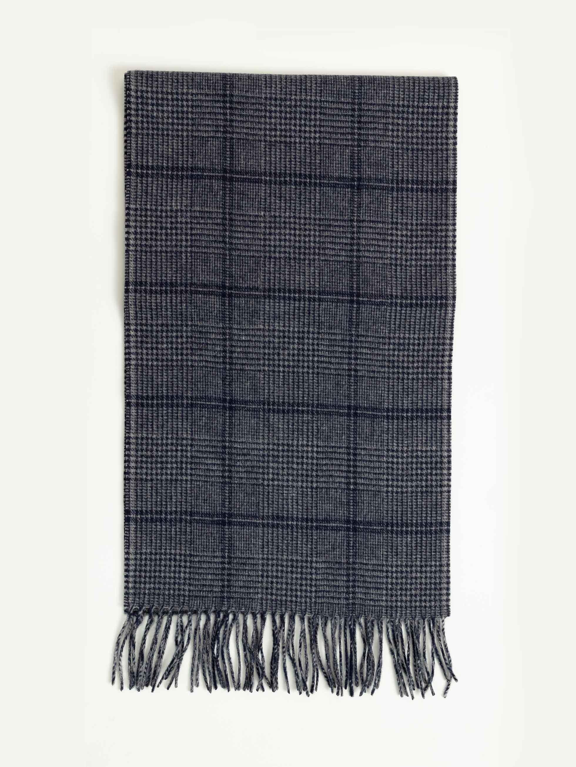 NAVY WALES WOOL SCARF