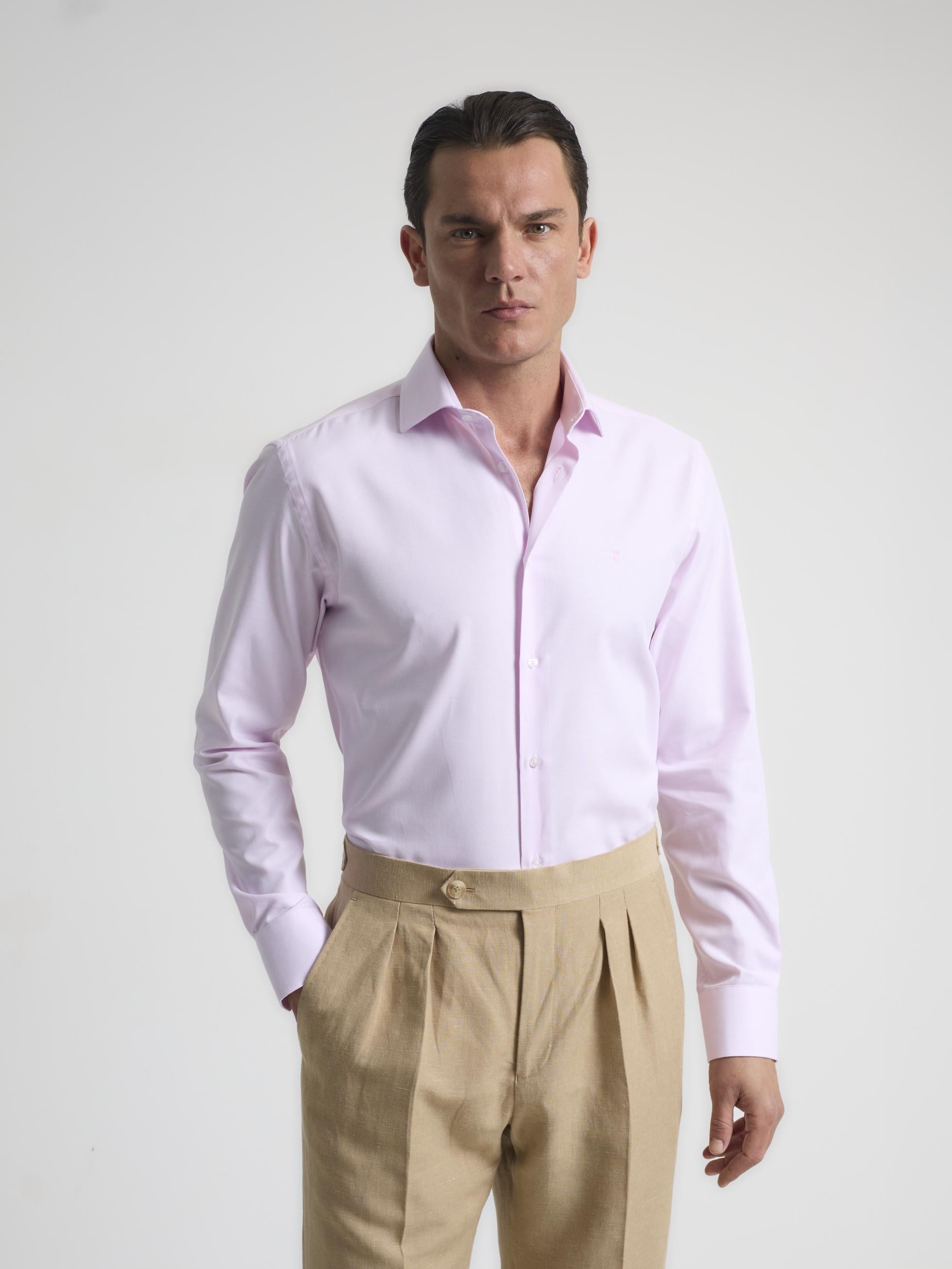 CAMISA VESTIR ESTRUCTURA ROSA