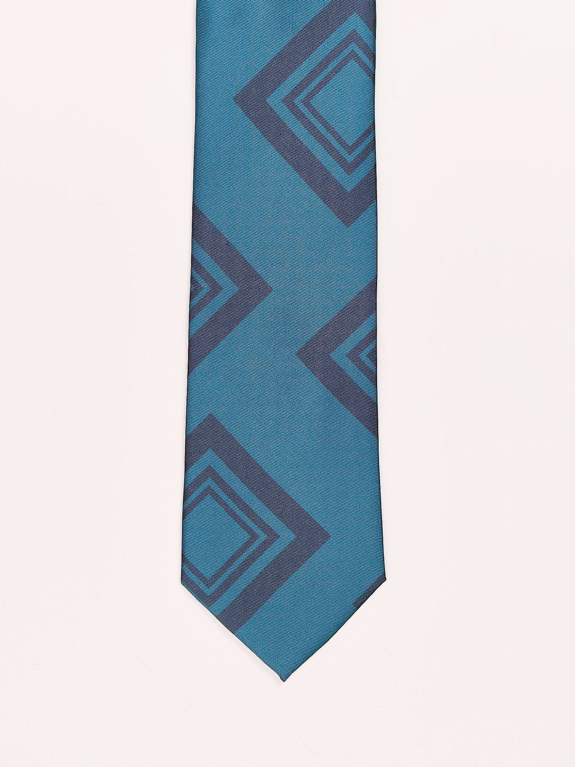 CORBATA ESTAMPADA AZUL PETRÓLEO