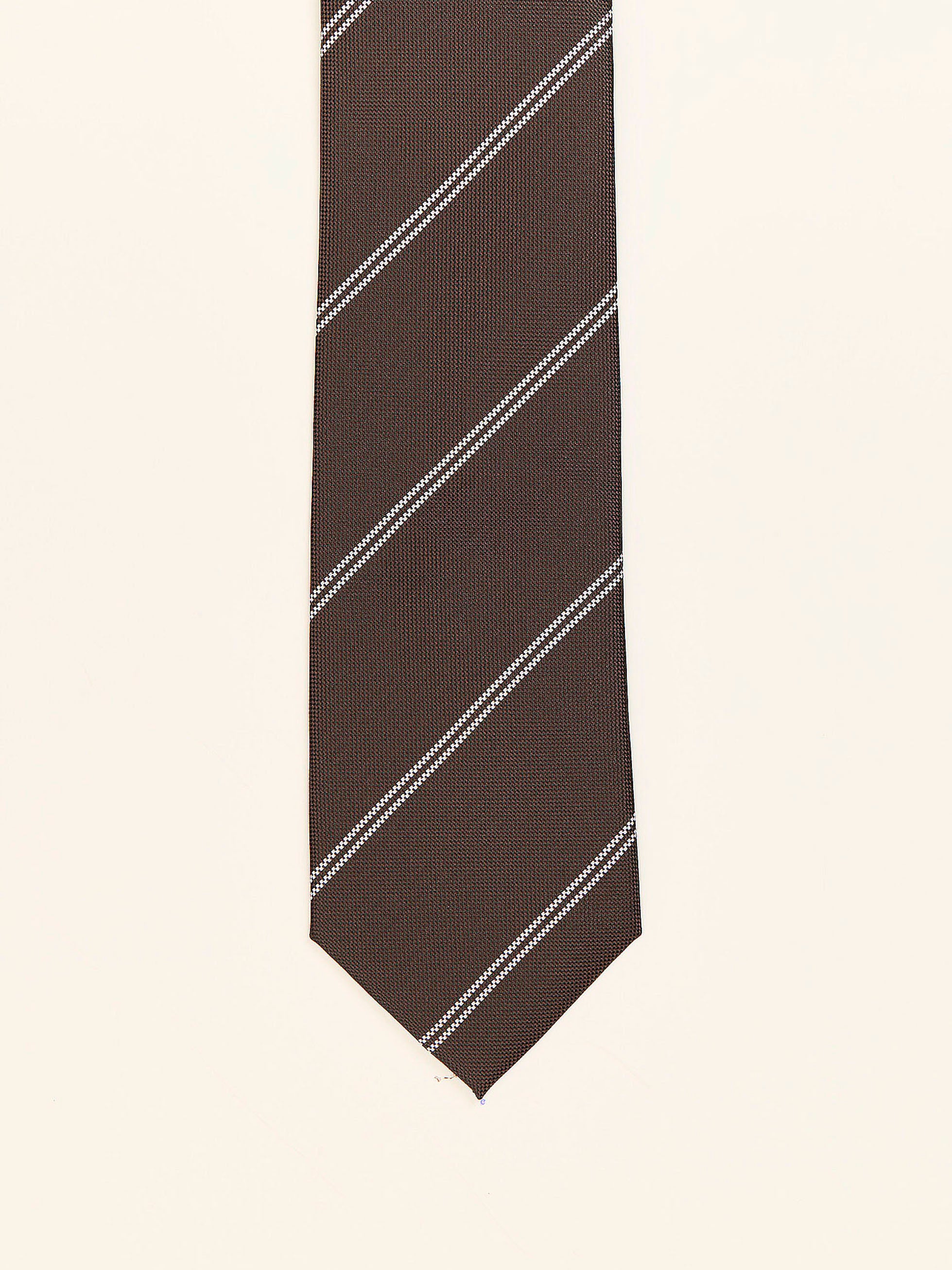 CORBATA RAYA REGIMENTAL MARRÓN