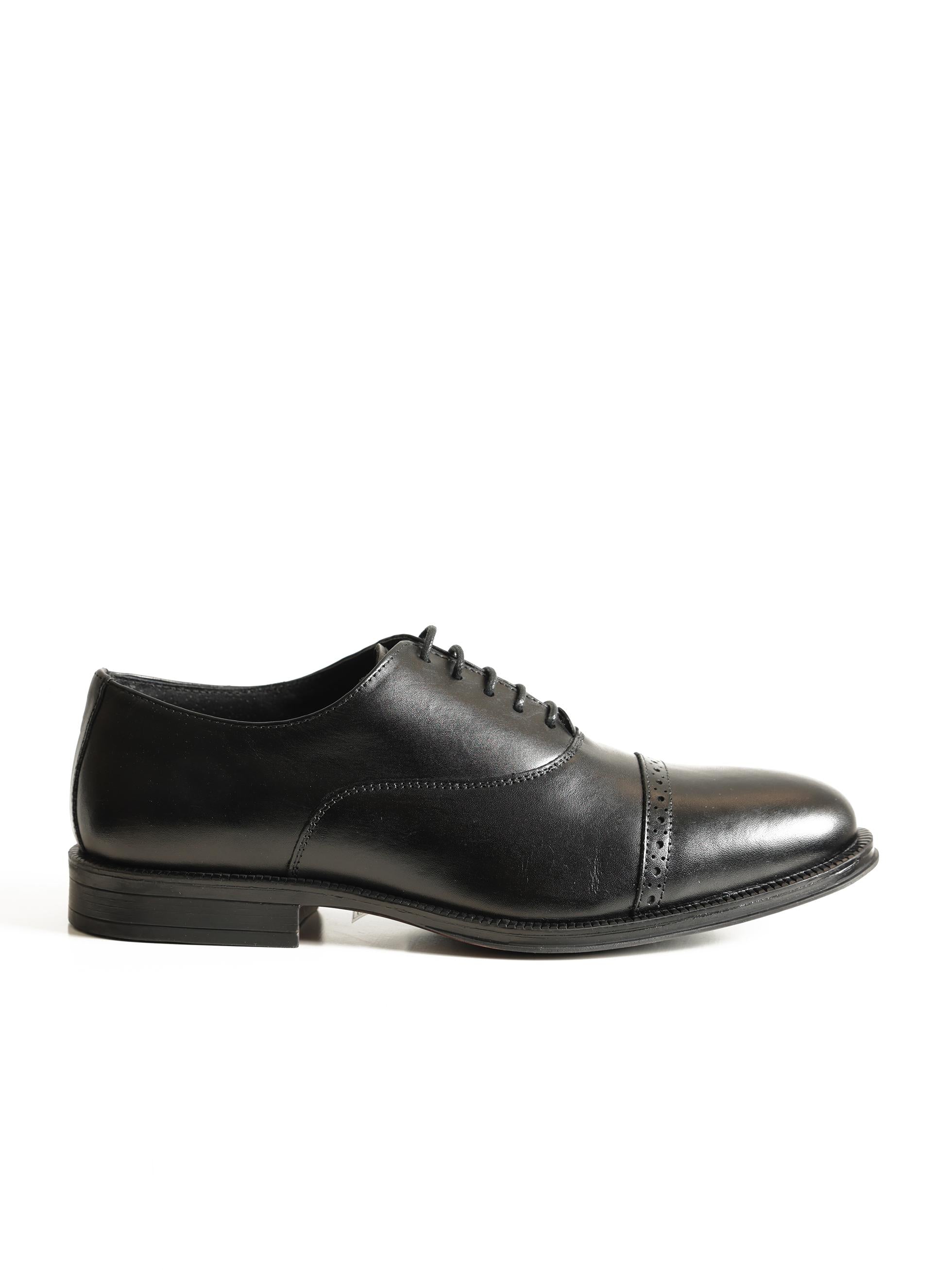 ZAPATO OXFORD PICADO PUNTERA NEGRO - 2