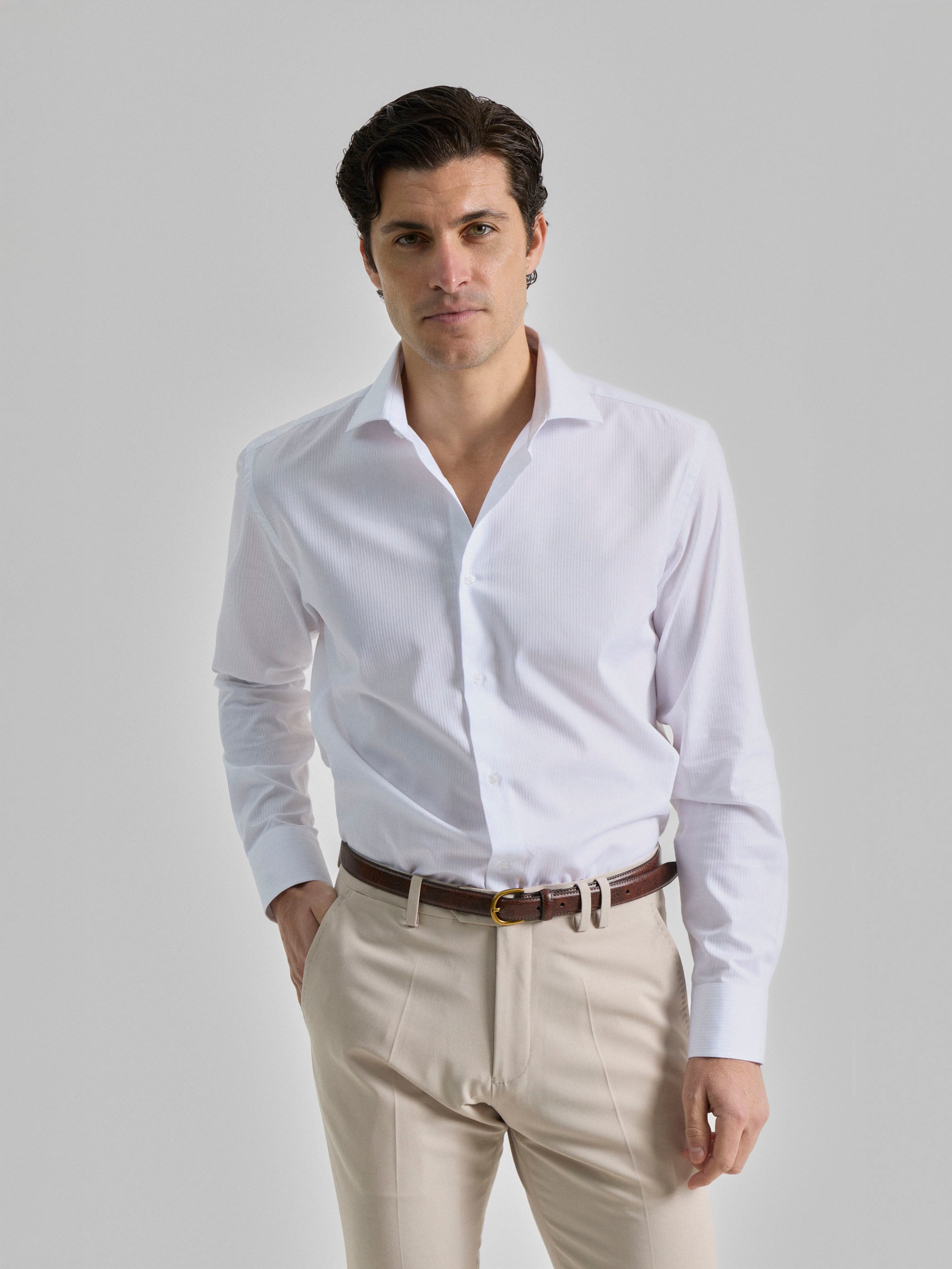 CAMISA VESTIR ESPIGA BLANCA