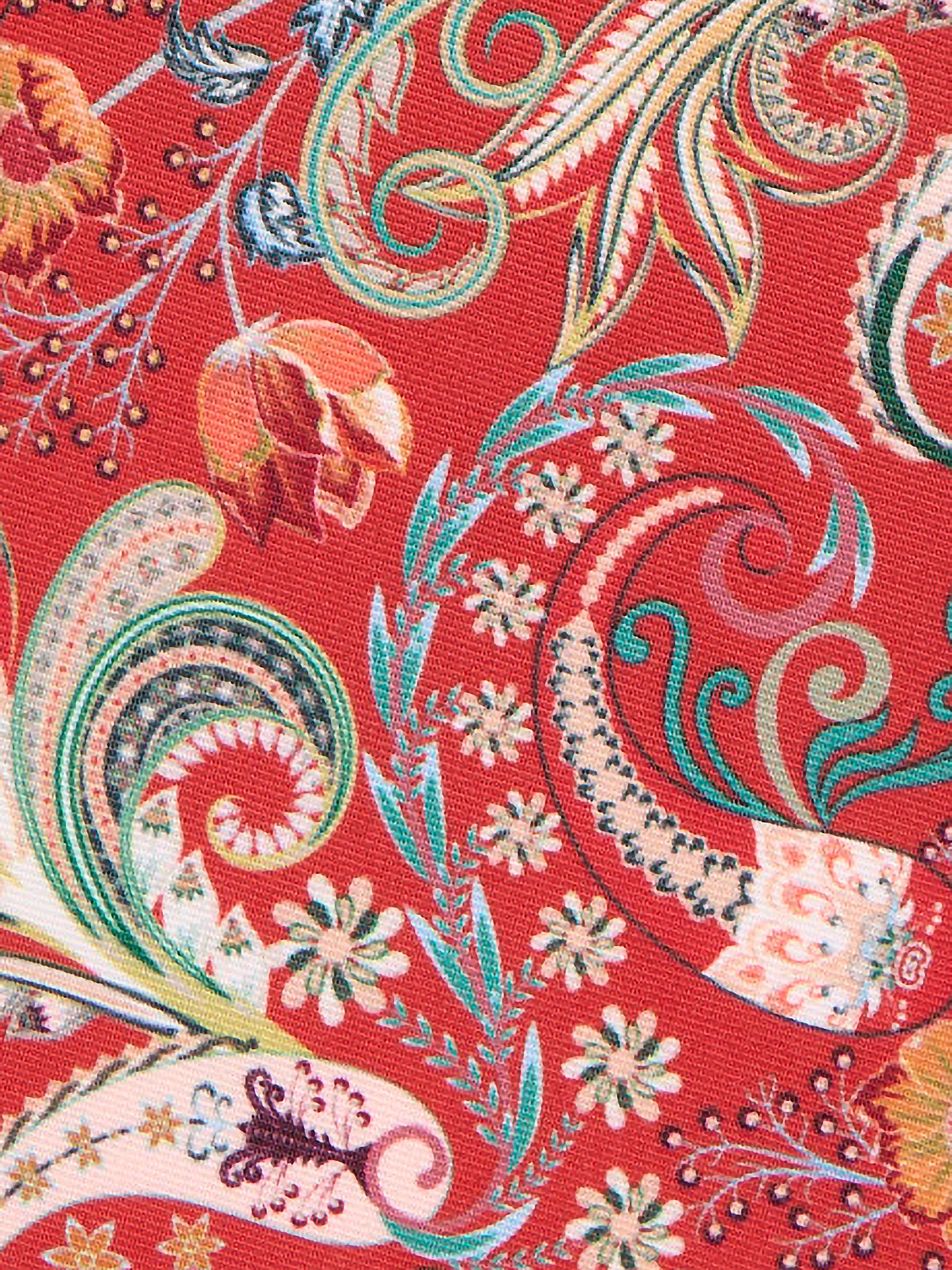 CORBATA MULTI PRINT PAISLEY ROJA