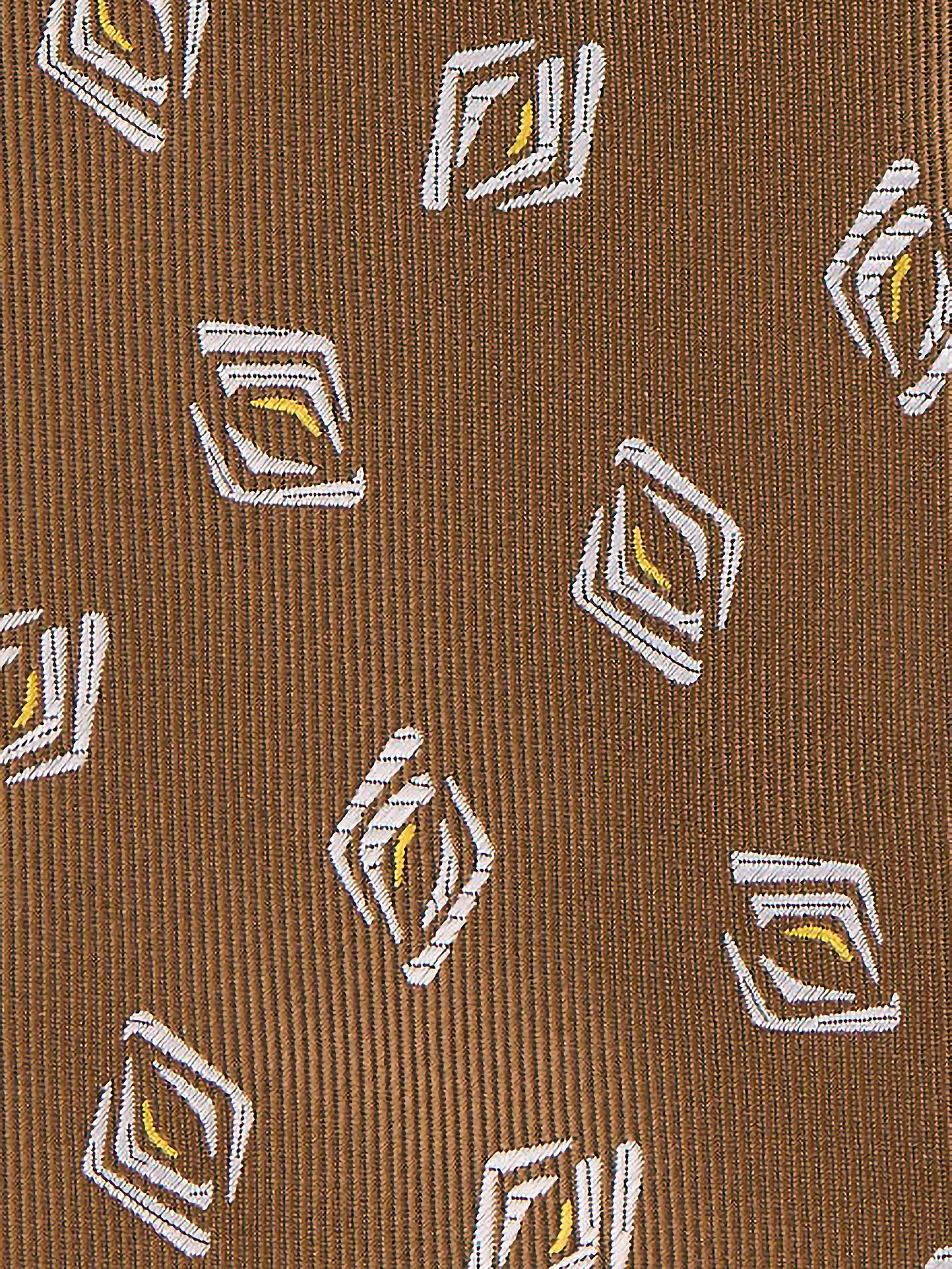 CORBATA MOTIVOS GEOMÉTRICOS MARRÓN