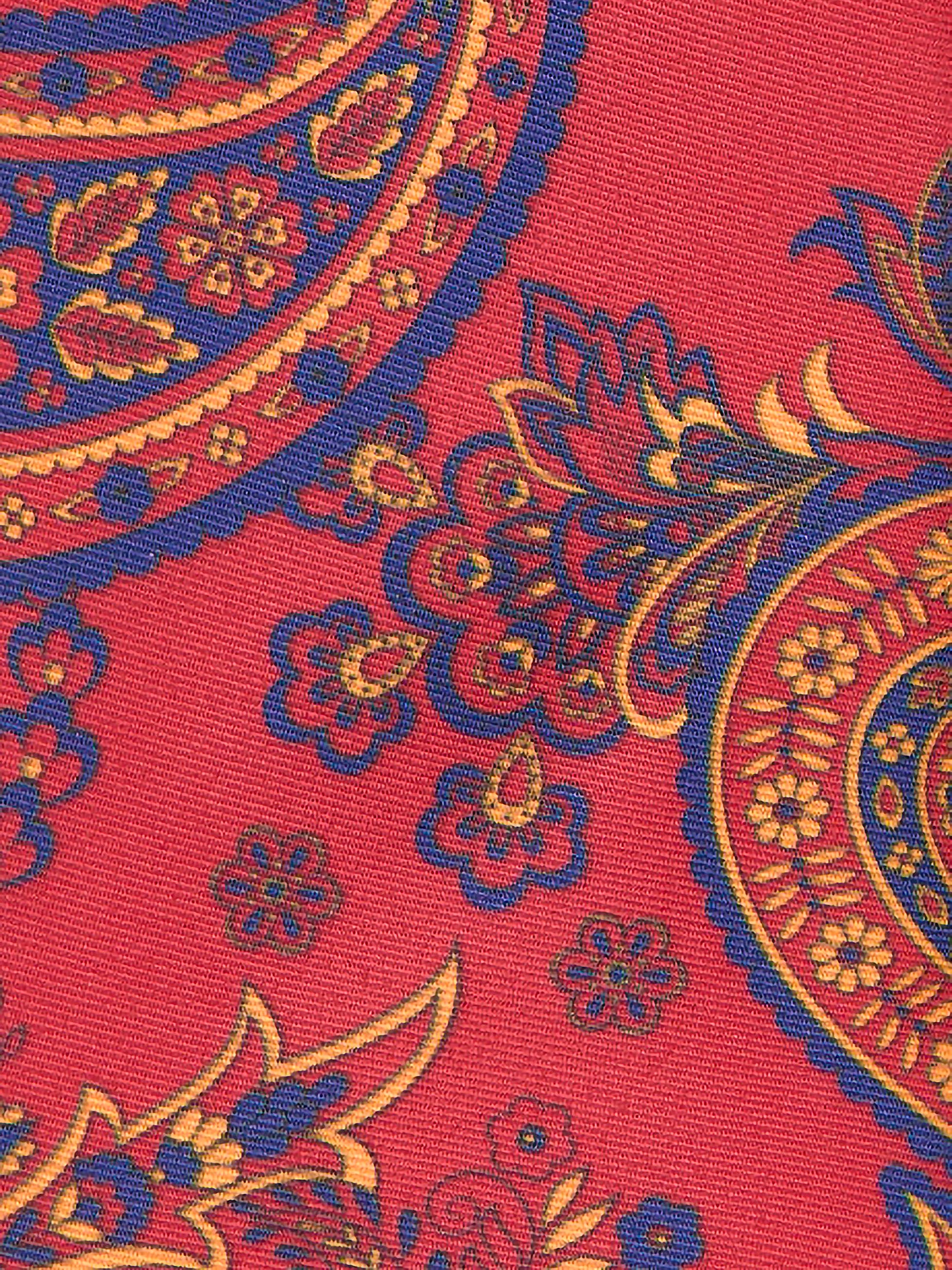 CORBATA VINTAGE ESTAMPADO PAISLEY ROJA