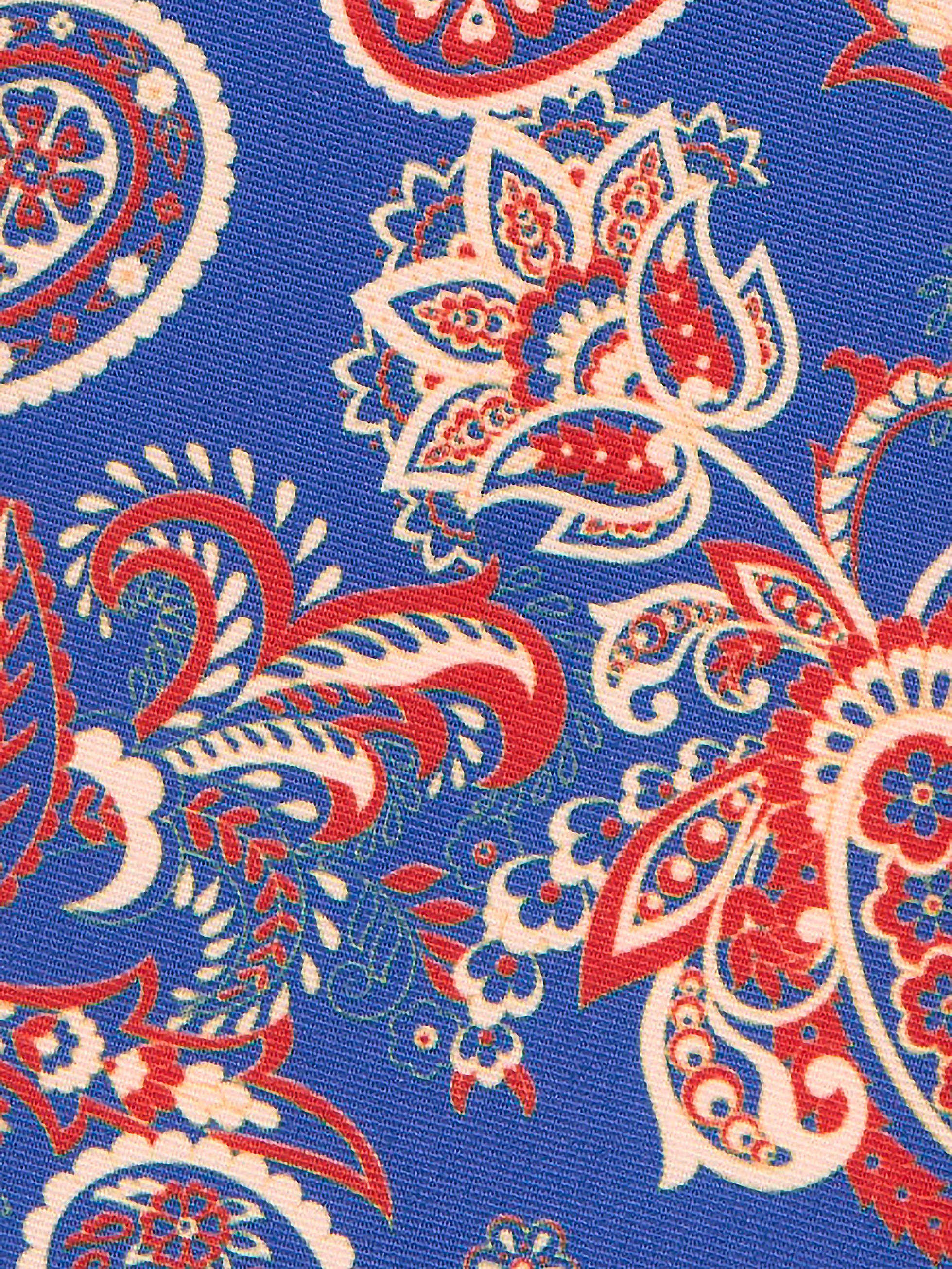 CORBATA VINTAGE ESTAMPADO PAISLEY AZUL TINTA