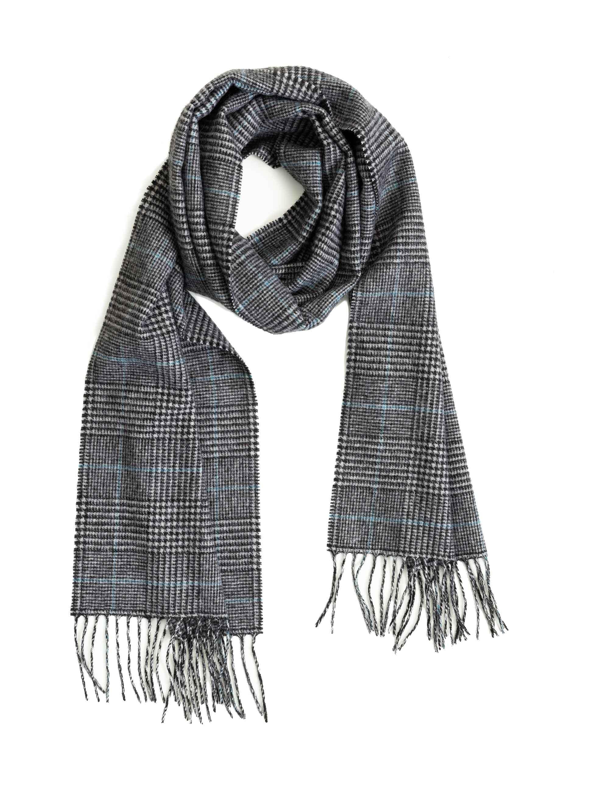 CHARCOAL GREY WALES WOOL SCARF