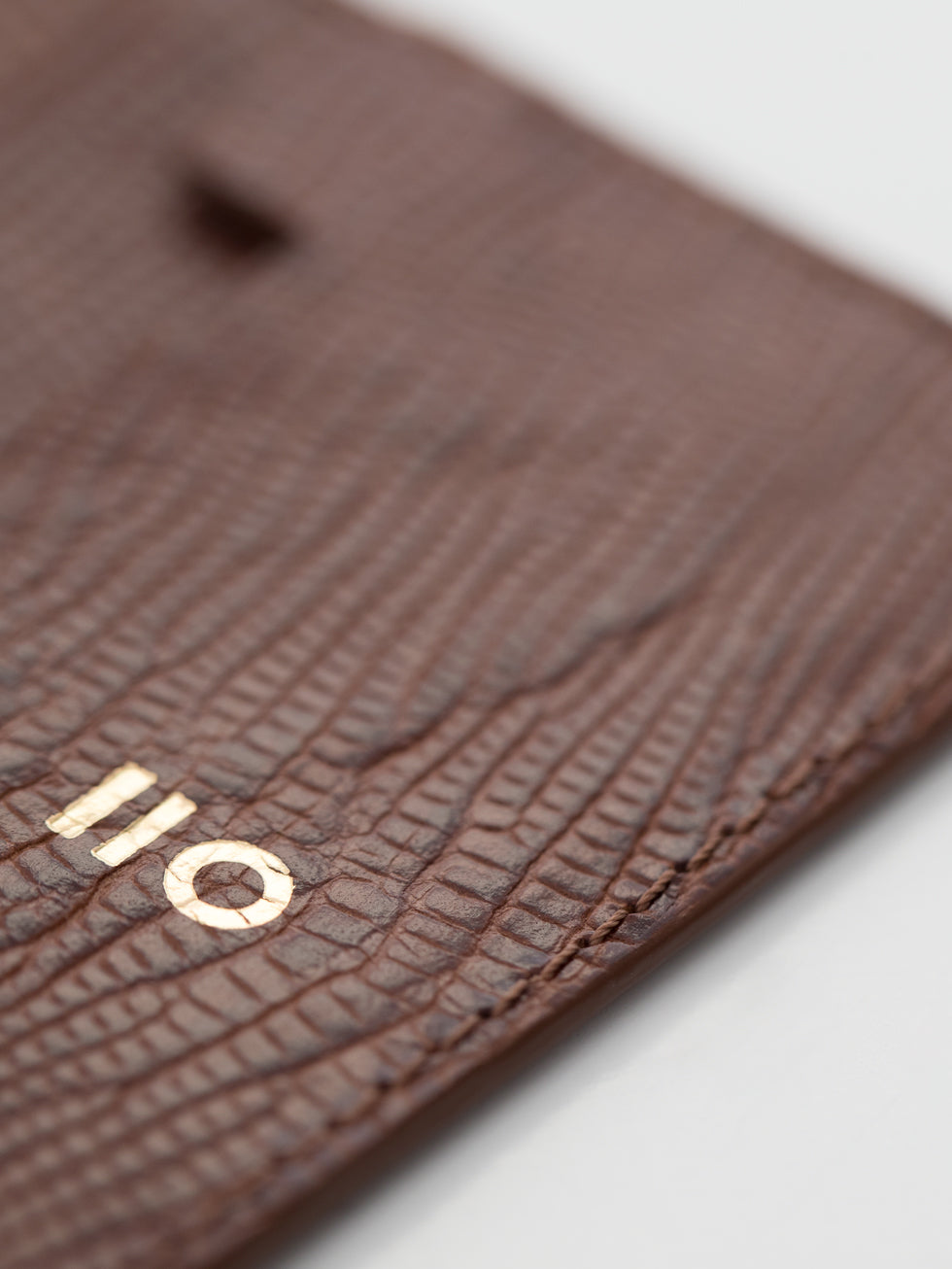 Brown leather card holder