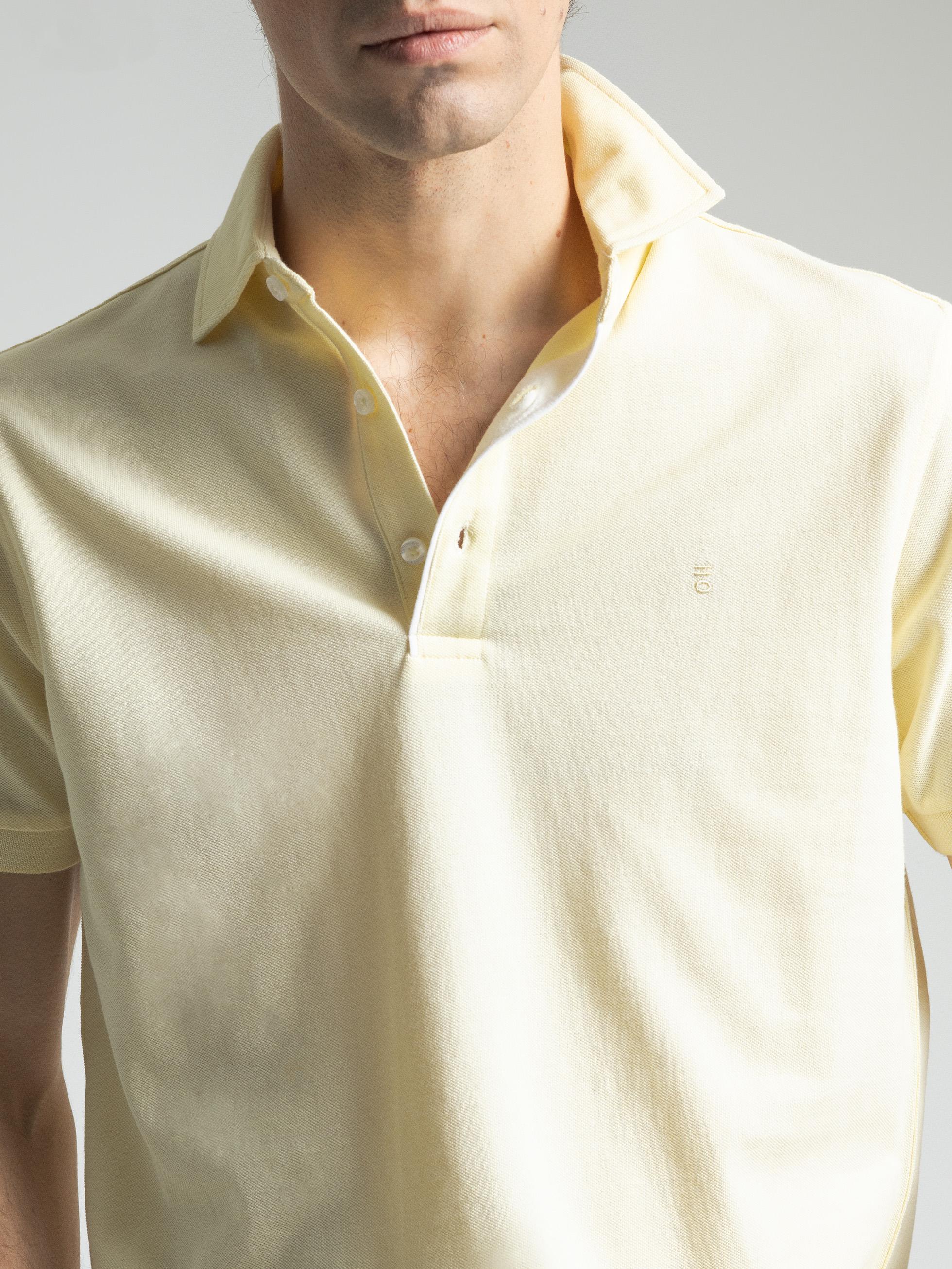 POLO OXFORD CUELLO CAMISERO AMARILLO - 4