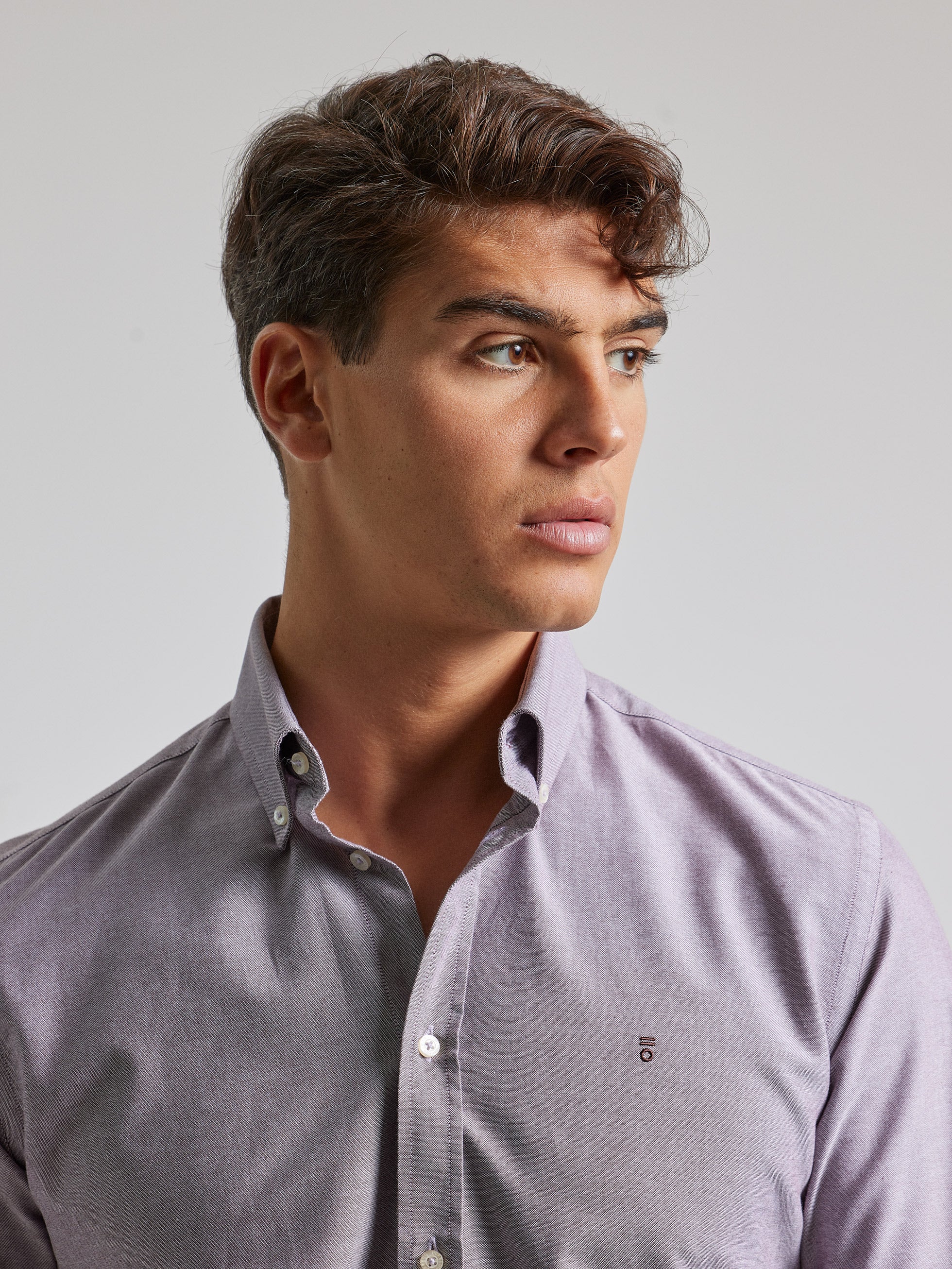 CAMISA CASUAL OXFORD CACAO